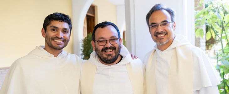 Frailes para vocaciones Hernan, Eleandro, Moisés